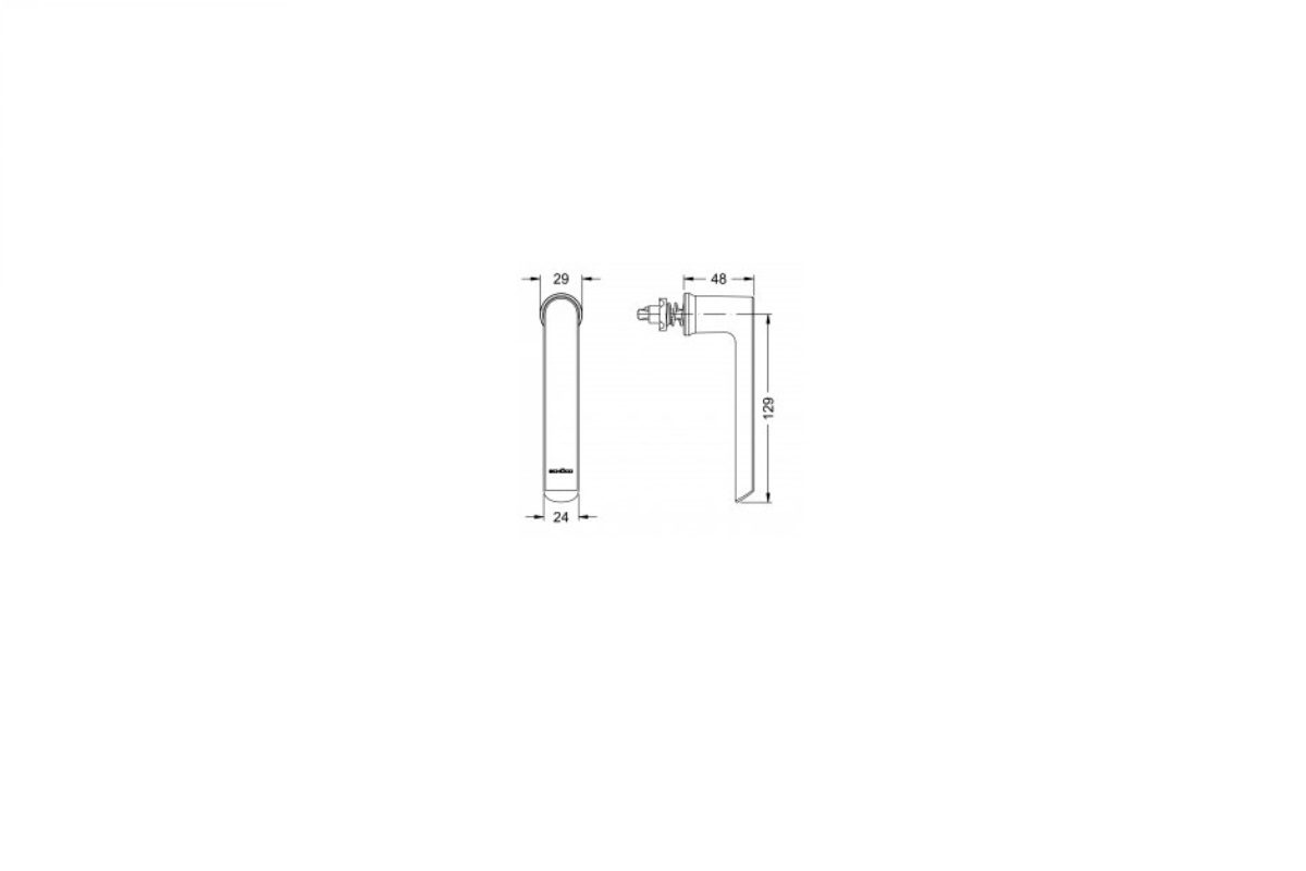 Schüco Fenstergriff Aluminium C0 silber 247001 / 247009