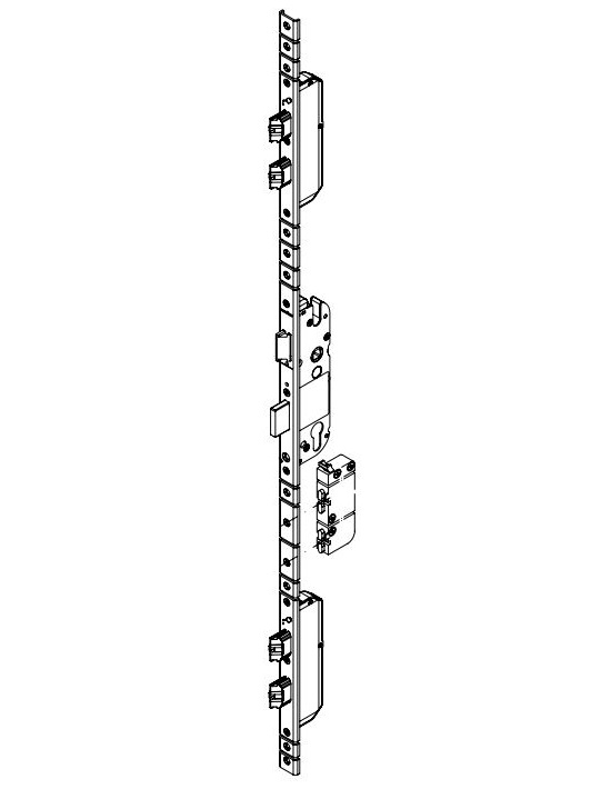 Schüco 211849 5 Riegel-Fallenschloss "SafeMatic" 