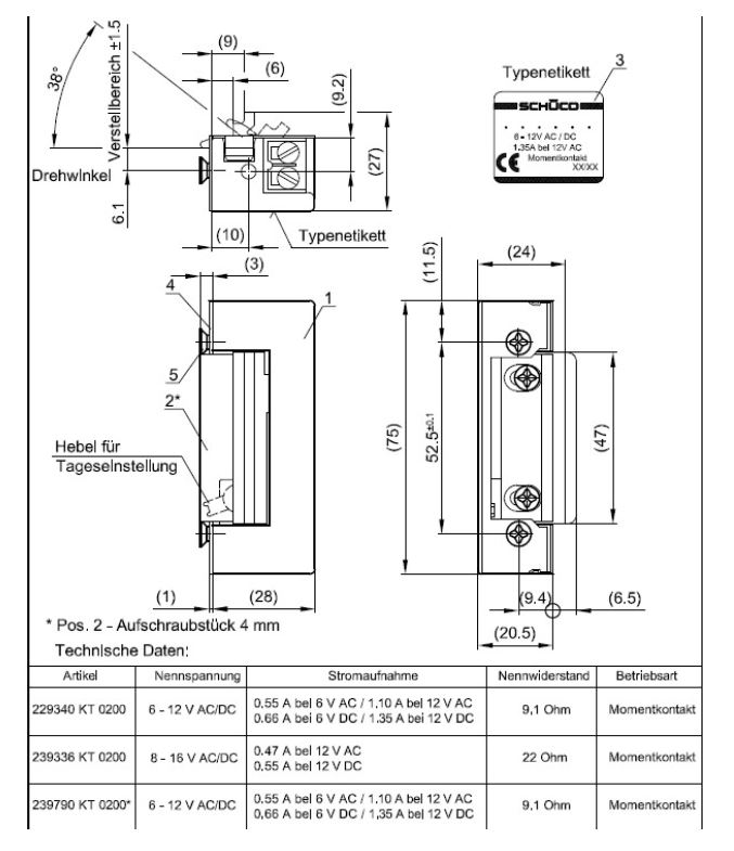 Schüco 239336 E-Öffner