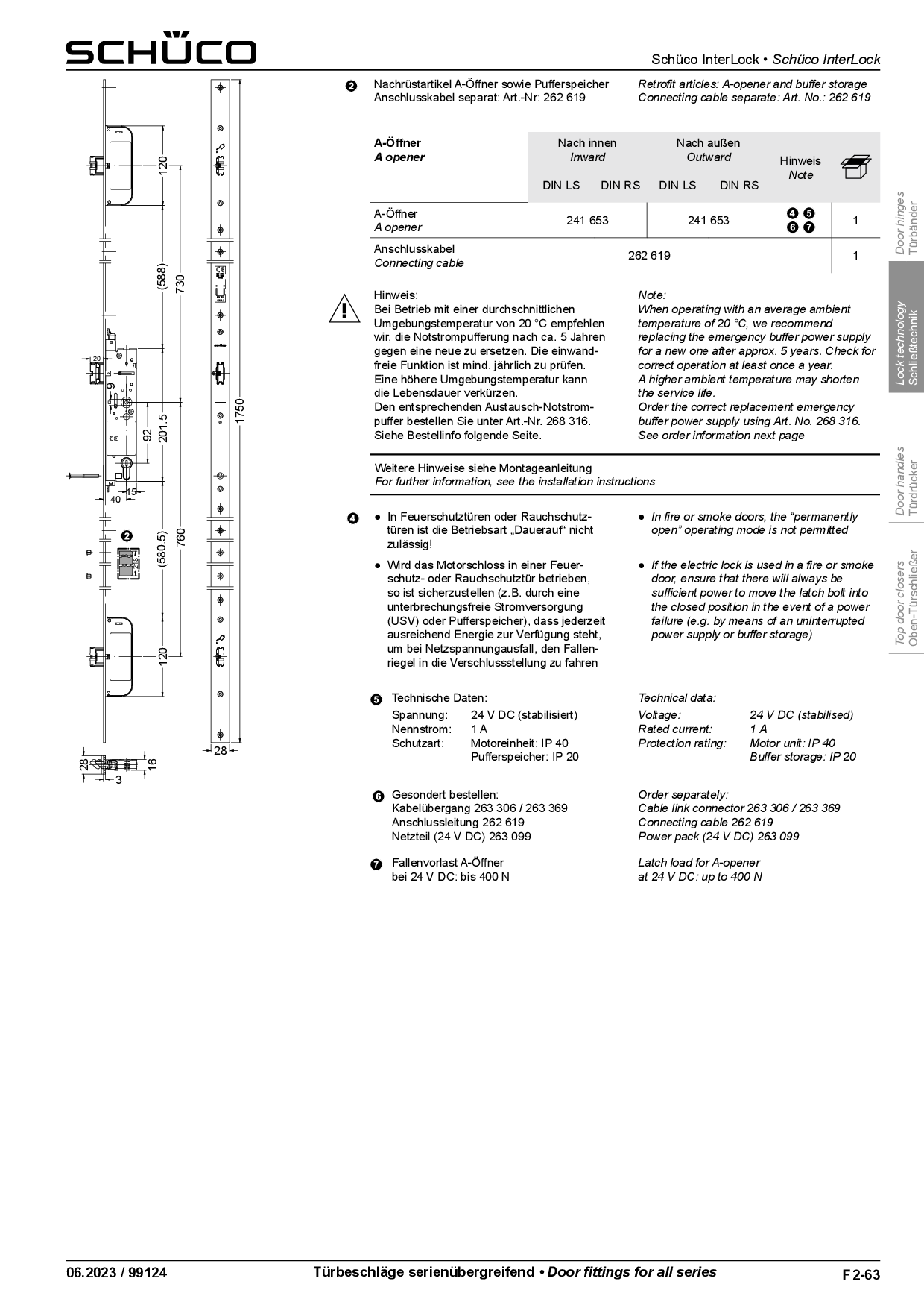 Schüco 241653 A-Öffner, inkl. Pufferspeicher 268316